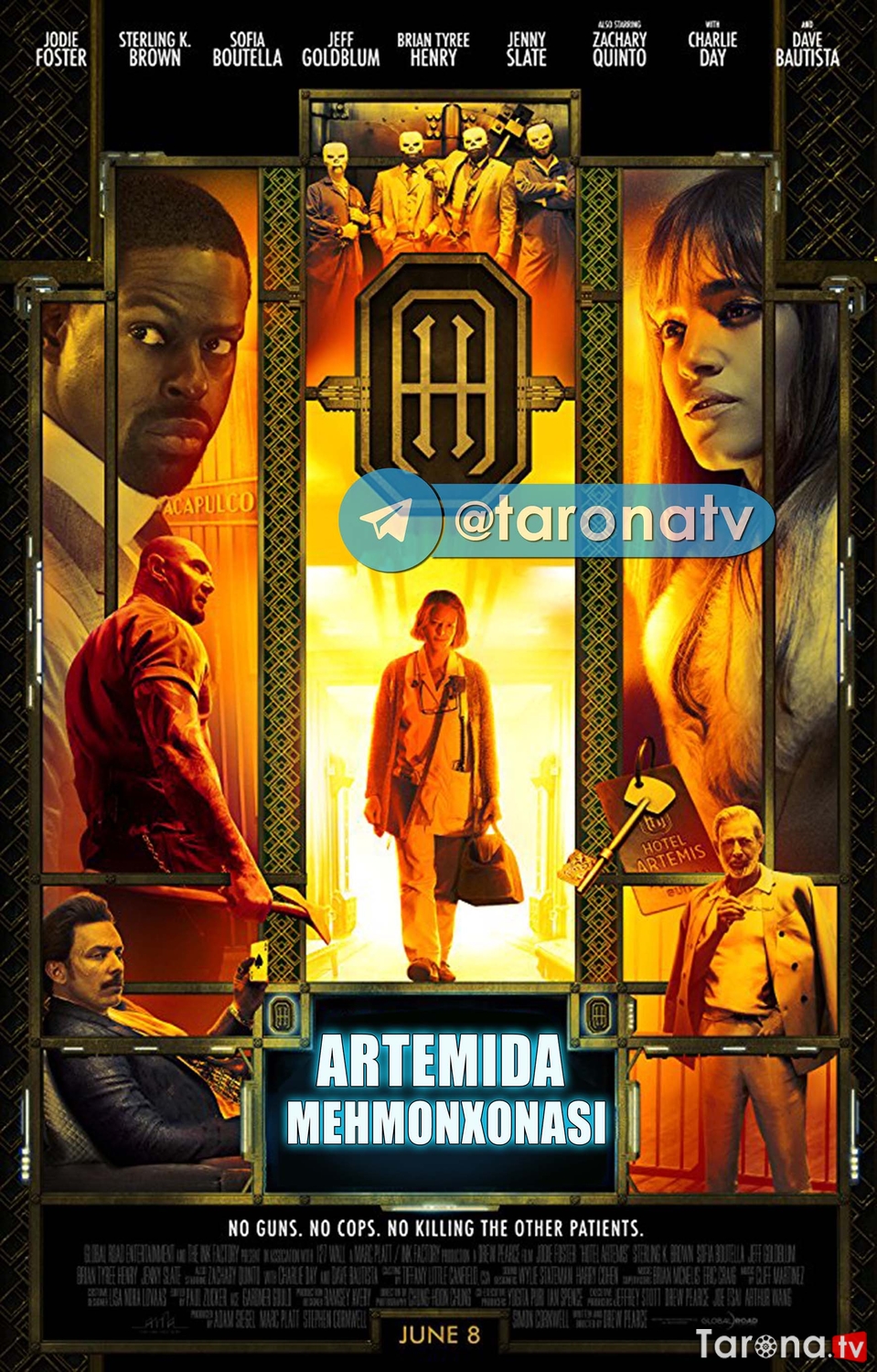 Artemida mehmonxonasi (Jangari film, O'zbek tilida) 2018